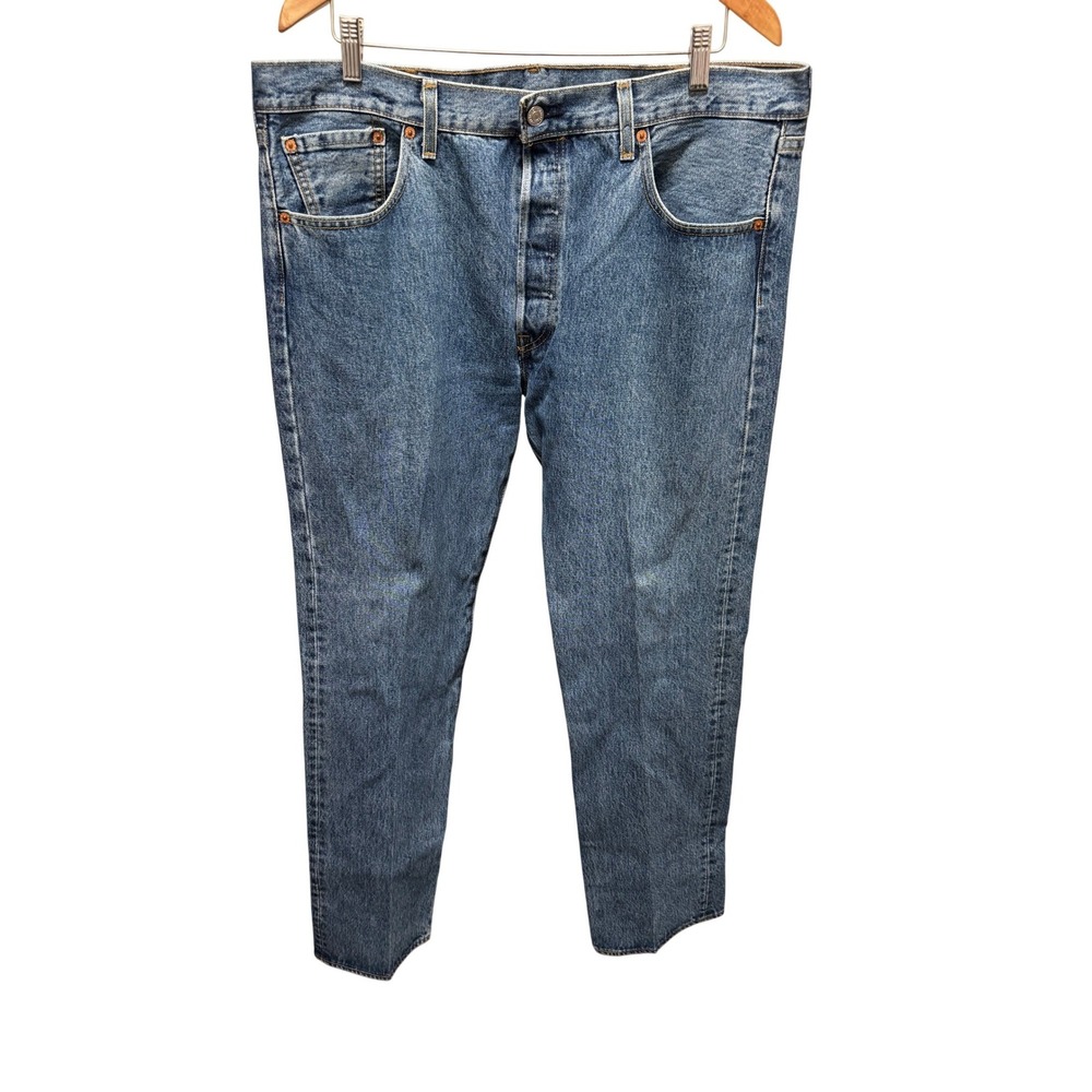 Levi's Jeans Mens 38x32 Blue 501 Original Fit Straight Leg Button Fly Denim